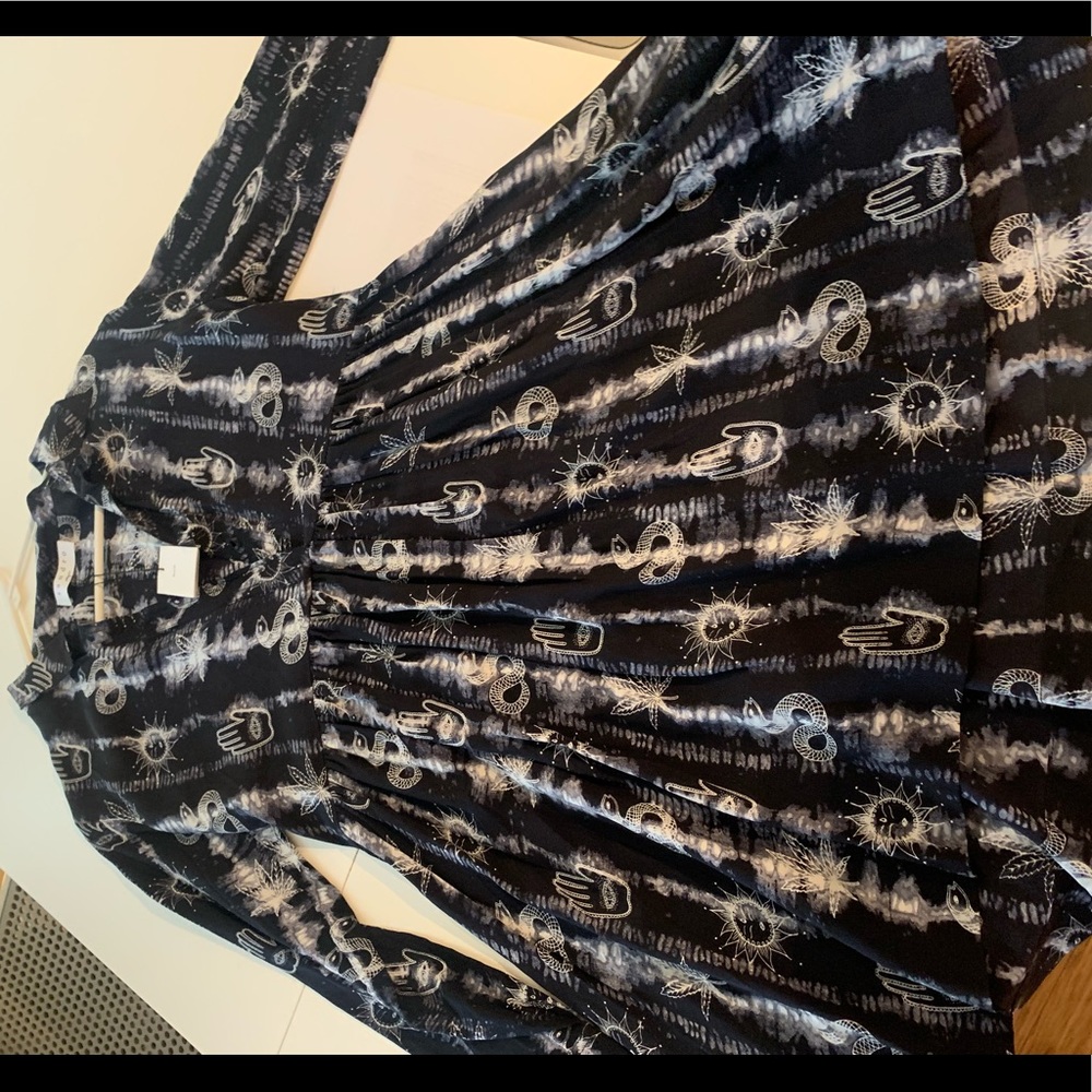 Sandro silk shirt dress